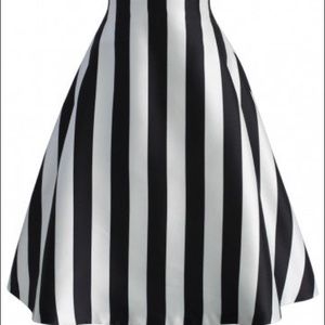 Chic in Stripes A-line Midi Skirt